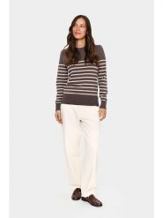 SAINT TROPEZ Sweter w kolorze brązowym rozmiar: M. Brązowe swetry klasyczne damskie Saint Tropez, m, bez kołnierzyka. Za 113.36 zł.