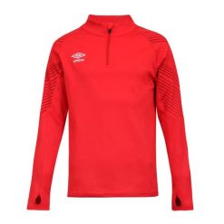 Bluza piłkarska męska Umbro 1/2 zip League. Czerwone bluzy bez kaptura męskie Umbro, m, z materiału. Za 230.75 zł.