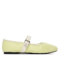 Baleriny Tommy Jeans. Białe baleriny damskie Tommy Jeans, bez wzorów, z jeansu, bez obcasa. Za 409.99 zł.