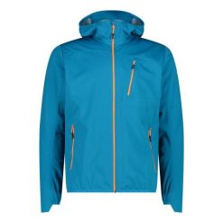 Kurtka przeciwdeszczowa z kapturem CMP. Niebieskie kurtki męskie CMP, bez wzorów, sportowe, z kapturem. W wyprzedaży za 249.99 zł.