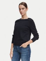 Morgan Bluzka 262-MKISSO Granatowy Slim Fit. Niebieskie bluzki damskie Morgan, xs, bez wzorów, z syntetyku, bez ramiączek. Za 209.99 zł.