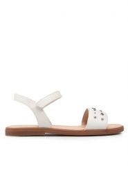 Geox Sandały J S.Karly G. H J2535H 000BC C1000 S Biały. Białe sandały dziewczęce Geox, ze skóry, bez zapięcia. Za 379.99 zł.