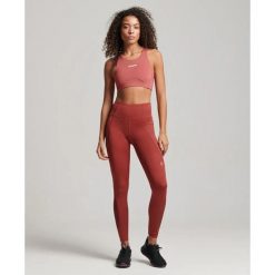 Legging damski długi siatkowy kombinezon skin-tight Superdry Active. Brązowe kombinezony damskie Superdry., bez wzorów, sportowe, bez kołnierzyka, bez ramiączek, długie. Za 127.20 zł.