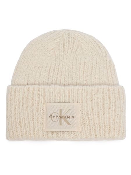 Calvin Klein Czapka LV04F8104G Kremowy. Białe czapki zimowe damskie CALVIN KLEIN, z poliesteru. Za 209.99 zł.