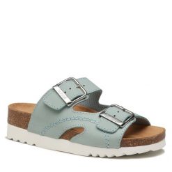 Klapki Scholl. Niebieskie klapki damskie Scholl, bez wzorów, bez obcasa. Za 299.99 zł.
