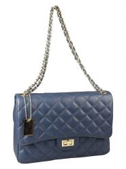 Florence Bags Skórzana torebka "Wars" w kolorze granatowym - 20 x 28 x 9 cm rozmiar: onesize. Niebieskie torebki klasyczne damskie Florence Bags, bez wzorów, z materiału, pikowane, bez dodatków. Za 411.71 zł.
