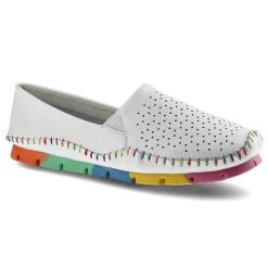 Białe Półbuty Artiker Damskie Stylowe Lekkie Buty. Białe półbuty damskie Artiker, z aplikacjami, ze skóry, eleganckie, bez obcasa. Za 179.00 zł.