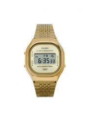Casio Zegarek Vintage A140WEG-9AEF Złoty. Żółte, cyfrowe zegarki męskie Casio, ze stali. Za 479.99 zł.