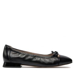 Baleriny Caprice. Czarne baleriny damskie Caprice, bez wzorów, bez obcasa. Za 229.99 zł.
