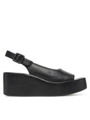 HÖGL Sandały Loulou 9-102510 Czarny. Czarne sandały damskie HÖGL, bez wzorów, ze skóry, bez obcasa, na koturnie. Za 519.99 zł.
