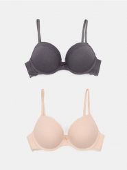 Bawełniane biustonosze push-up z koronką 2 pack - wielobarwny. Biustonosze Sinsay, bez wzorów, z bawełny. Za 35.99 zł.