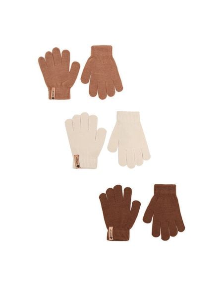 Beverly Hills Polo Club Rękawiczki CEO-ACCCS-BHPC-03(3-PACK) Brązowy. Brązowe rękawiczki dziecięce Beverly Hills Polo Club, z dzianiny, bez ramiączek. Za 29.99 zł.