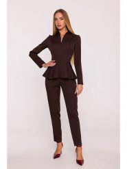 Made of emotion Kombinezon w kolorze brązowym rozmiar: L. Brązowe kombinezony damskie Made Of Emotion, l, bez wzorów, bez kołnierzyka, bez ramiączek. Za 330.20 zł.