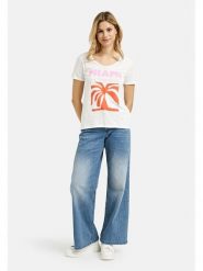 Milano Italy Koszulka w kolorze białym rozmiar: XS. Białe bluzki damskie Milano Italy, xs, bez wzorów, bez kołnierzyka. Za 86.99 zł.