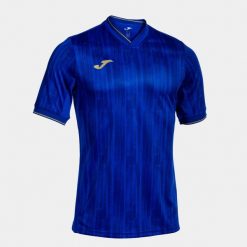 Koszulka Joma Gold VI. Niebieskie t-shirty sportowe męskie Joma, m, z materiału, bez ramiączek, do piłki nożnej. Za 147.20 zł.