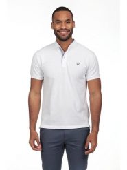The Time of Bocha Koszulka polo w kolorze białym rozmiar: XXL. Białe koszulki polo męskie The Time of Bocha, xxl, bez wzorów, z bawełny, bez ramiączek. Za 98.95 zł.