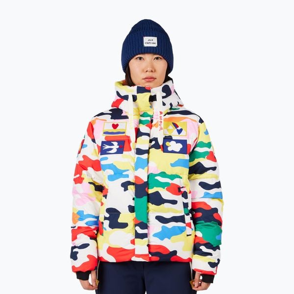 Kurtka narciarska damska Rossignol JCC Allsnow Down. Brązowe kurtki damskie Rossignol, l, bez wzorów, z materiału, bez kaptura, narciarskie, primaloft. Za 2,989.00 zł.