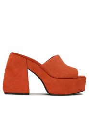 PINKO Klapki Margaux Wedge PE 23 BLKS1 100653 A0N8 Pomarańczowy. Brązowe klapki damskie Pinko, bez wzorów, ze skóry, bez obcasa. Za 1,619.00 zł.