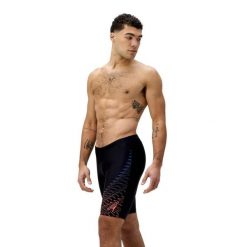 Kąpielówki męskie spodenki kąpielowe Speedo Medley Logo Jammer. Czarne kąpielówki męskie Speedo, m, bez wzorów, do pływania. Za 246.52 zł.