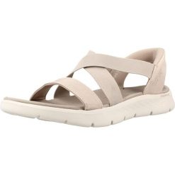 Sandały SKECHERS GO WALK FLEX SANDAL GLIMM Szary. Brązowe sandały damskie Skechers, bez wzorów, z tkaniny, bez obcasa. Za 234.99 zł.