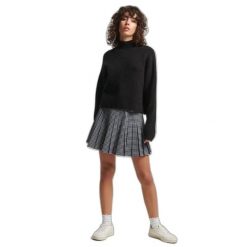 Damski sweter z szyją Superdry Vintage Essential. Czarne golfy damskie Superdry., l, bez wzorów, z elastanu, bez ramiączek. Za 261.50 zł.