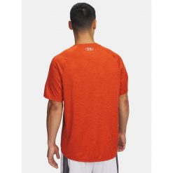 Koszulka T-Shirt Męski Treningowy Under Armour Szybkoschnący UA Tech. Brązowe t-shirty męskie Under Armour, m, bez wzorów, bez kołnierzyka. W wyprzedaży za 95.37 zł.