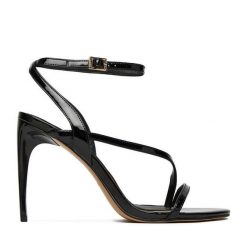 Sandały Eva Minge. Czarne sandały damskie Eva Minge, bez wzorów, bez obcasa. Za 429.99 zł.