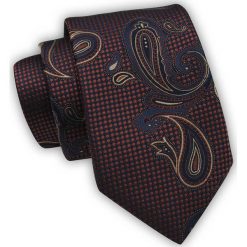 Krawat Alties (7 cm) - Miedziano Brązowy, Wzór Paisley. Brązowe krawaty i muchy męskie Alties, bez wzorów, z tkaniny, eleganckie. Za 49.00 zł.
