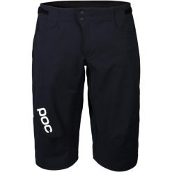 Spodenki rowerowe męskie POC Velocity. Czarne szorty męskie POC, bez wzorów, z elastanu, sportowe. Za 497.99 zł.