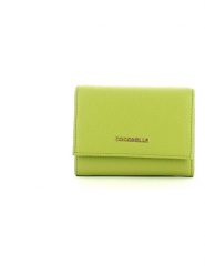 COCCINELLE Skórzany portfel w kolorze jasnozielonym - 12 x 9 x 2,5 cm rozmiar: onesize. Zielone portfele damskie Coccinelle, bez wzorów, z materiału. Za 373.35 zł.