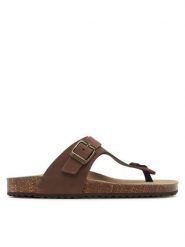 Geox Japonki D Brionia D35LSK00032C6009 Brązowy. Brązowe klapki damskie Geox, bez wzorów, z nubiku, bez obcasa. Za 259.99 zł.