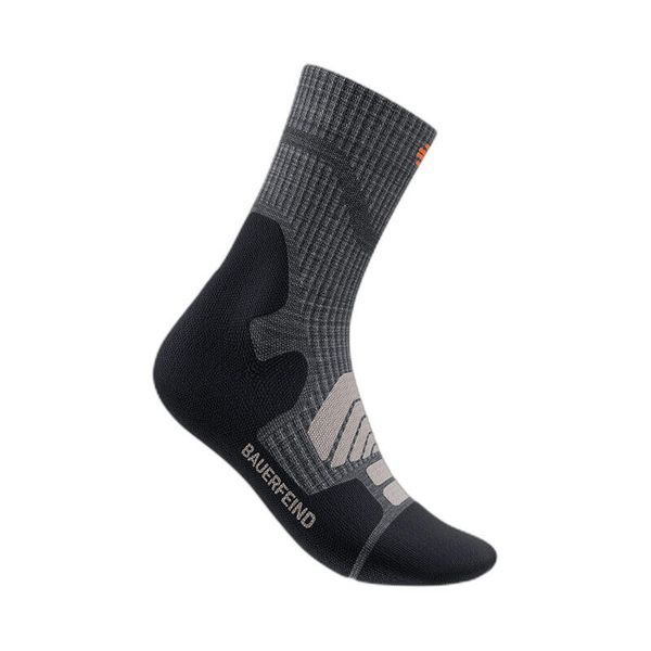 Skarpetki średniej wysokości z wełny merino Bauerfeind Outdoor Merino. Szare skarpetki damskie BAUERFEIND, bez wzorów, ze skóry. Za 151.00 zł.