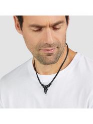 S.Oliver Naszyjnik z elementem ozdobnym - dł. 50 cm rozmiar: onesize. Czarne biżuteria dla mężczyzn S.Oliver, ze stali. Za 121.99 zł.