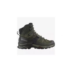 Buty trekkingowe męskie Salomon Quest 4D 4 Gtx. Zielone buty trekkingowe męskie Salomon, z materiału, za kostkę, bez zapięcia, trekkingowe. Za 923.00 zł.