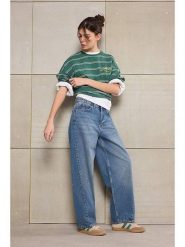 Trendyol Dżinsy - Baggy fit - w kolorze niebieskim rozmiar: 40. Niebieskie jeansy damskie Trendyol, z podwyższonym stanem. Za 118.01 zł.