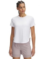 Under Armour Koszulka w kolorze białym do biegania rozmiar: L. Białe bluzki sportowe damskie Under Armour, l, bez kołnierzyka, bez ramiączek. Za 131.74 zł.