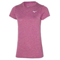 Koszulka do biegania damska Mizuno Core Graphic Tee. Czerwone topy sportowe damskie Mizuno, s, bez wzorów, z materiału, bez ramiączek. Za 67.99 zł.
