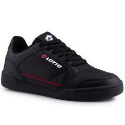 Buty sportowe do chodzenia unisex Lotto NANDU. Czarne buty sportowe na co dzień męskie Lotto, z gumy, bez zapięcia, trekkingowe. Za 128.00 zł.