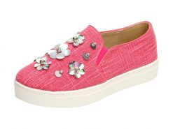 Różowe tenisówki, buty damskie Vices 3061-20. Czerwone trampki i tenisówki damskie VICES, bez wzorów, z tkaniny. Za 89.00 zł.