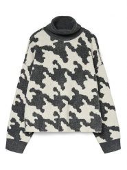 Vero Moda Golf w kolorze kremowo-ciemnoszarym rozmiar: S. Brązowe golfy damskie Vero Moda, s, bez wzorów, z materiału, bez ramiączek. Za 87.61 zł.