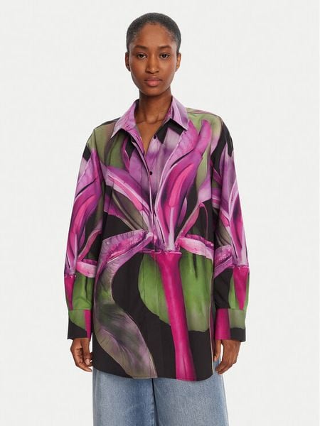 Desigual Koszula Orquidea Lacroix 25WWCW20 Kolorowy Relaxed Fit. Koszule damskie Desigual, m, bez wzorów, z bawełny, bez kołnierzyka, bez ramiączek. Za 329.99 zł.