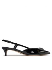 Guess Sandały Jesson FLPJES PAT05 Czarny. Czarne sandały damskie Guess, z aplikacjami, z lakierowanej skóry, bez obcasa, na słupku. Za 309.99 zł.