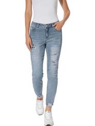 Heine Dżinsy - Slim fit - w kolorze błękitnym rozmiar: 40. Niebieskie jeansy damskie Heine, z podwyższonym stanem. Za 61.17 zł.