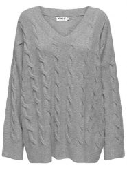 ONLY Sweter w kolorze szarym rozmiar: XS. Szare swetry klasyczne damskie Only, xs, bez kołnierzyka. Za 83.62 zł.
