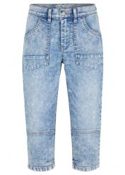 Jeansy rybaczki, mid waist, ze stretchem. Niebieskie jeansy damskie bonprix. Za 107.99 zł.
