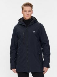 4F Parka 4FAW23TTJAM302 Czarny Regular Fit. Czarne parki męskie 4f, m, bez wzorów, z syntetyku. Za 419.99 zł.