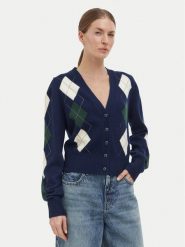Guess Kardigan W6BR47 Z1446 Granatowy Regular Fit. Niebieskie kardigany damskie Guess, m, z aplikacjami, z syntetyku. Za 524.99 zł.
