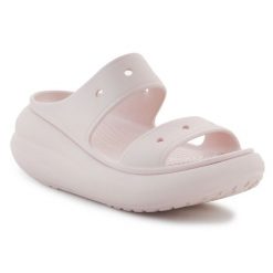 Klapki Crocs Crush Sandal 207670-6UR różowe. Czerwone klapki damskie bez wzorów, bez obcasa. Za 345.55 zł.