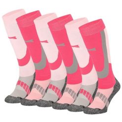 Skarpety narciarskie Xtreme, 6 par, Multi Różowy. Czerwone skarpetki damskie XTREME SOCKSWEAR, bez wzorów, z materiału. Za 255.84 zł.