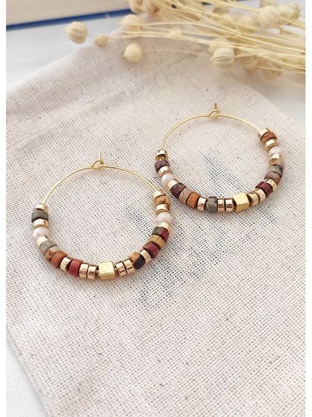 Atelier MIU Pozłacane kolczyki z waryscytami rozmiar: onesize. Żółte kolczyki damskie atelier MIU, pozłacane, z zapięciem typu bigiel. Za 78.47 zł.